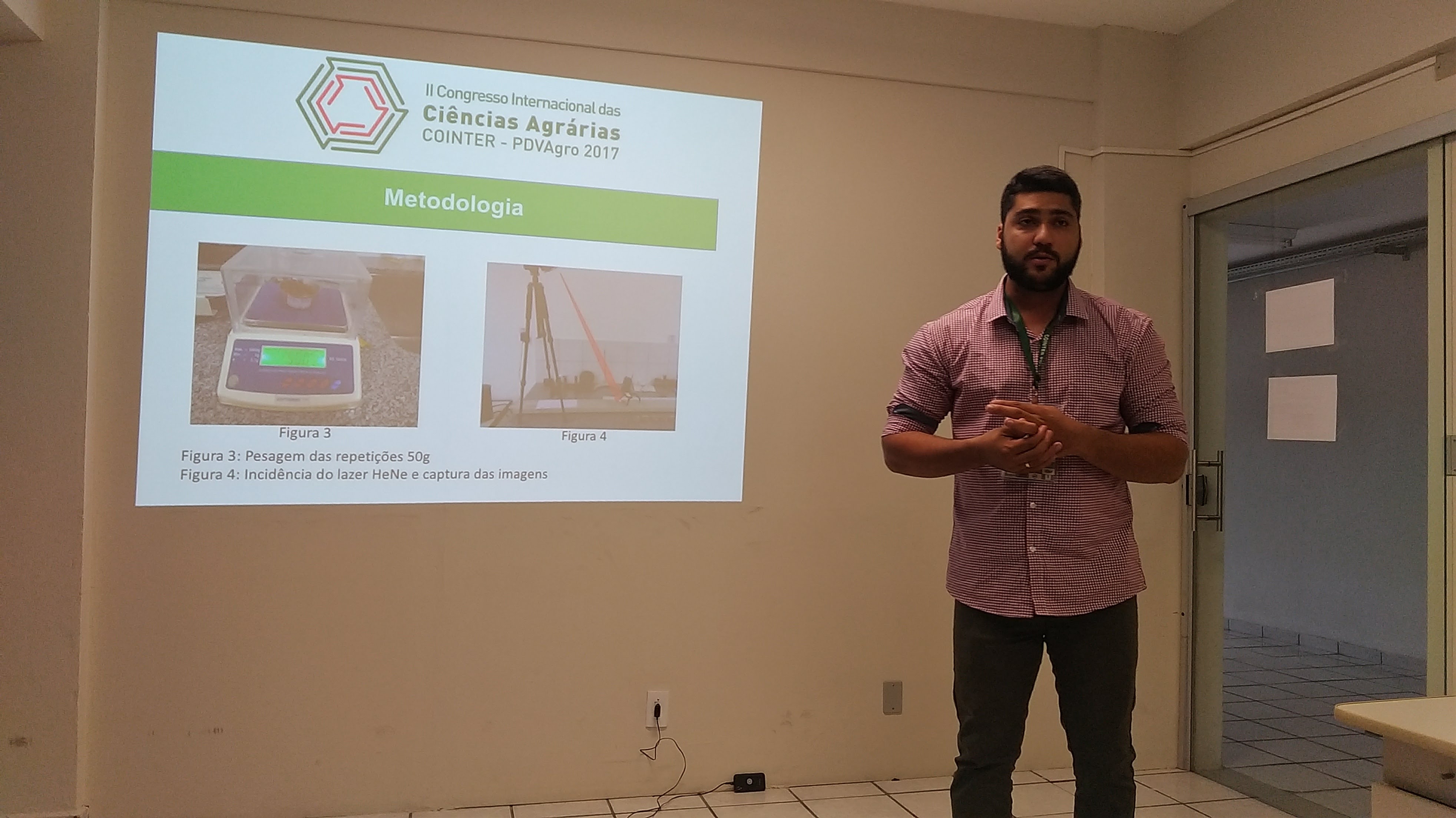 Padrão de biospeckle capturado em amostra de solo